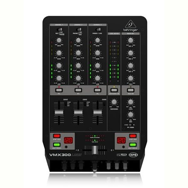 베링거 VMX300USB 가성비 3채널 프로 DJ 믹서 (일반 오디오믹서 사용가능)