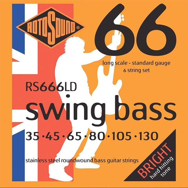 RotoSound SWING BASS 66 6-ST / 6현 스테인레스 라운드 와운드 베이스스트링 035-130 (RS666LD)